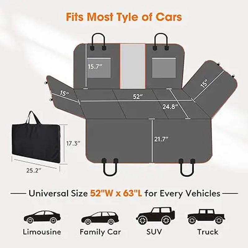 Back Seat Extender for Dogs, Foldable Dog Hammock for Car Travel Accessories Camping Mattress Bed