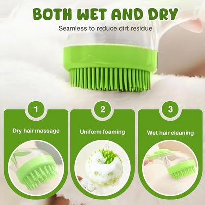 【Summervibes】2026 New 2 in 1 Pet Bath and Grooming Brush Is a Pet Toolwith Built in Shampoo Dispenser for Easy Bathing a Softmassage Tool for Long or Short Haired Dogs and Cats Idealfor Shower Grooming Supplies