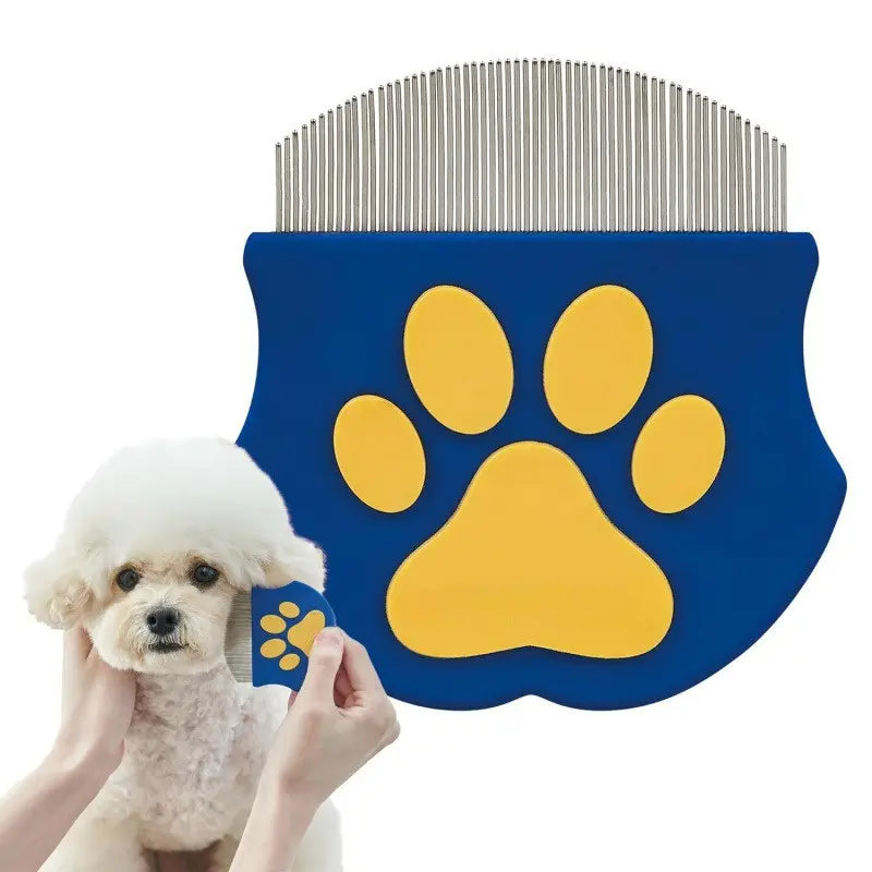 Professional Pet Grooming Comb for Dogs and Cats - Mini Face Brush for Shedding Control and Flea Removal, Essential Pet Care Tool