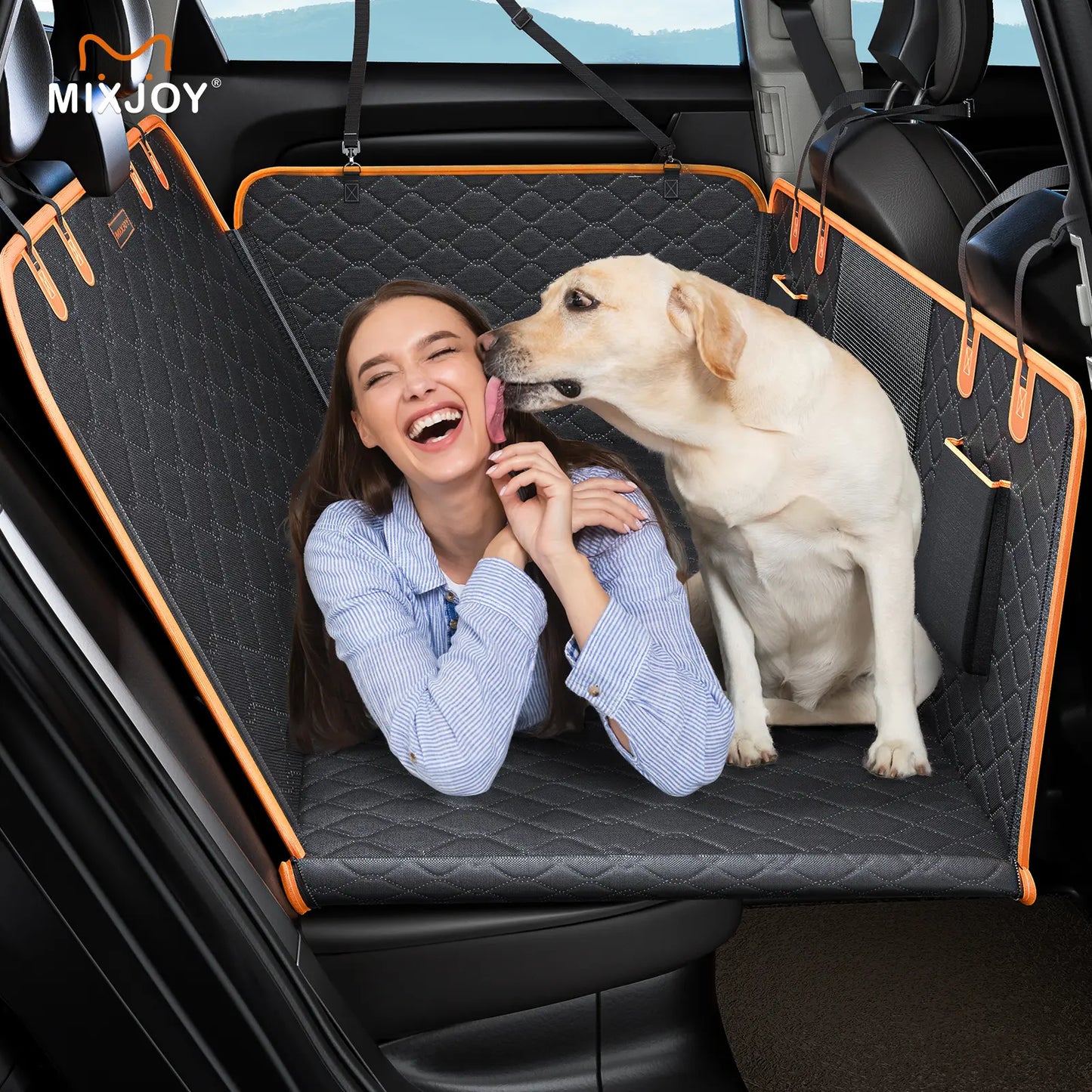 Back Seat Extender for Dogs, Foldable Dog Hammock for Car Travel Accessories Camping Mattress Bed