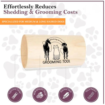 Professional Dog Shedding and Grooming Brush - 5-Inch Deshedding Tool for Short and Long Haired Dogs, Efficient Fur Removal and Grooming Solution for Pet Enthusiasts