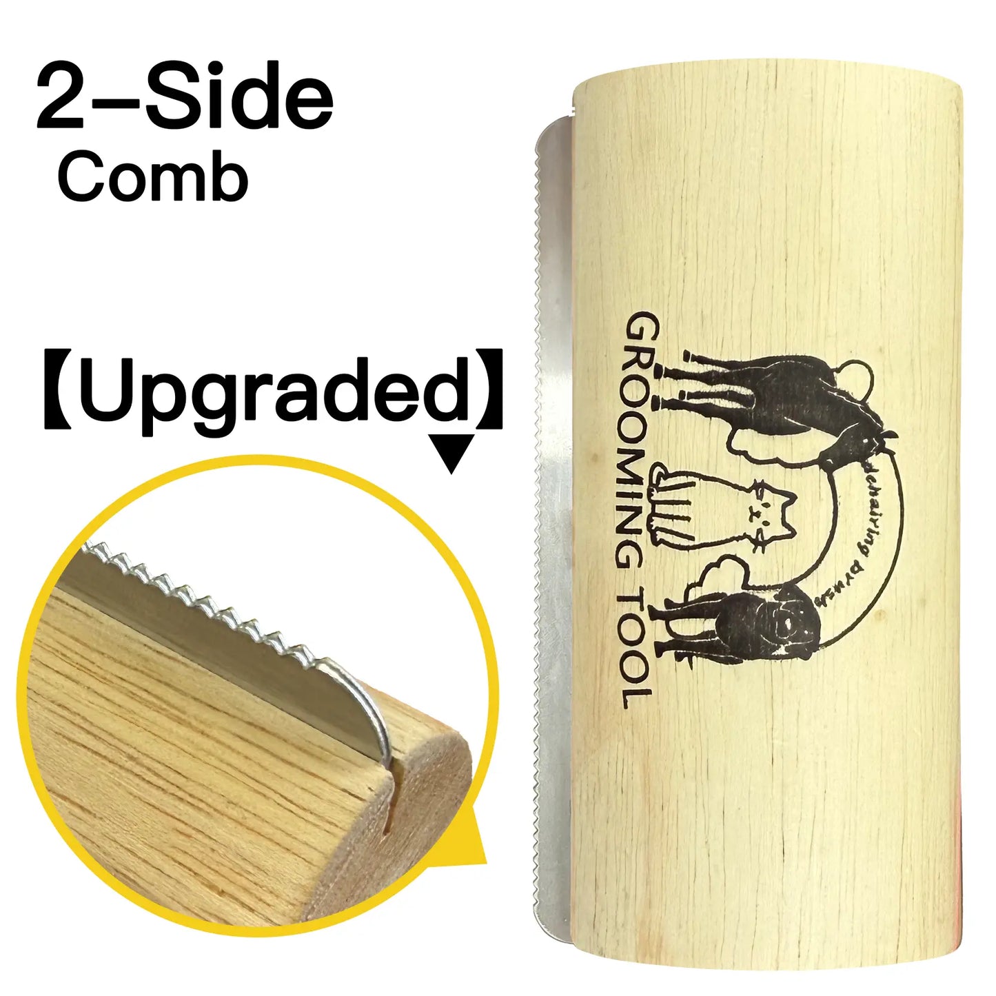 Professional Dog Shedding and Grooming Brush - 5-Inch Deshedding Tool for Short and Long Haired Dogs, Efficient Fur Removal and Grooming Solution for Pet Enthusiasts