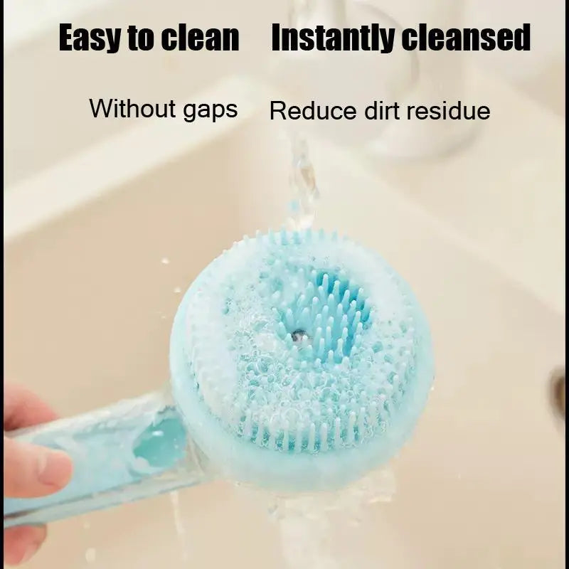 【Summervibes】2026 New 2 in 1 Pet Bath and Grooming Brush Is a Pet Toolwith Built in Shampoo Dispenser for Easy Bathing a Softmassage Tool for Long or Short Haired Dogs and Cats Idealfor Shower Grooming Supplies