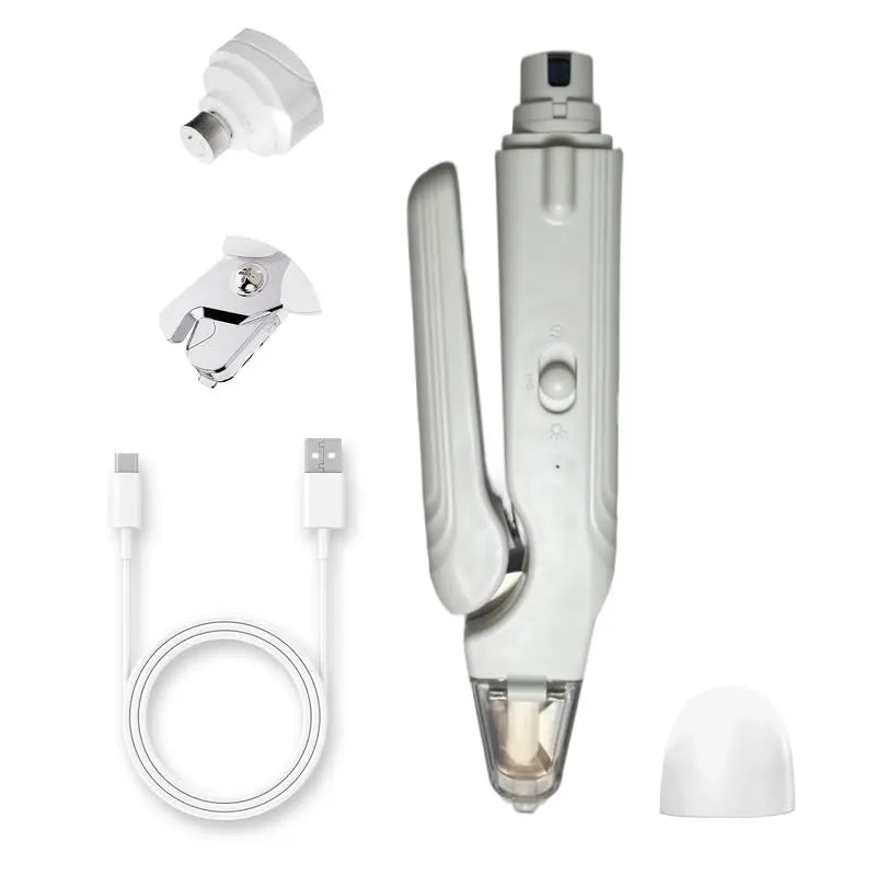 Pet Nail Grinder and Trimmer Kit for Dogs and Cats, Rechargeable and Ultra Quiet, Suitable for Small and Large Breeds, 4-Hour Battery Life