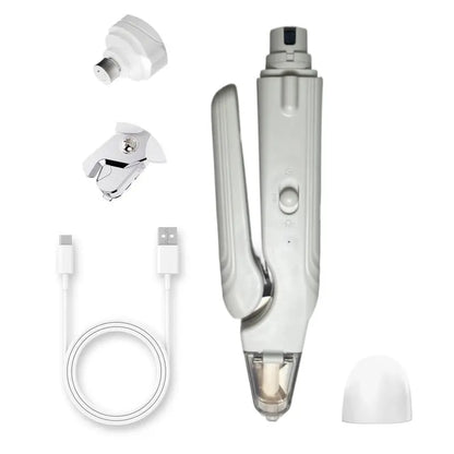 Pet Nail Grinder and Trimmer Kit for Dogs and Cats, Rechargeable and Ultra Quiet, Suitable for Small and Large Breeds, 4-Hour Battery Life
