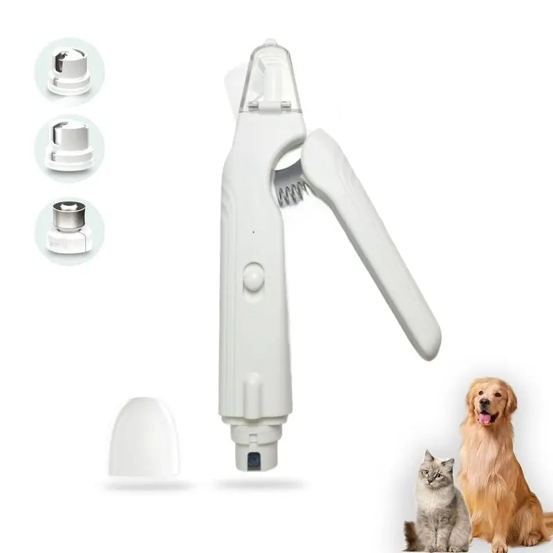 Pet Nail Grinder and Trimmer Kit for Dogs and Cats, Rechargeable and Ultra Quiet, Suitable for Small and Large Breeds, 4-Hour Battery Life