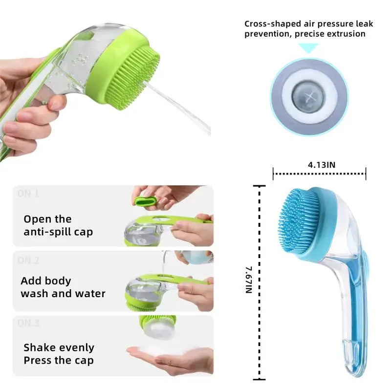 【Summervibes】2026 New 2 in 1 Pet Bath and Grooming Brush Is a Pet Toolwith Built in Shampoo Dispenser for Easy Bathing a Softmassage Tool for Long or Short Haired Dogs and Cats Idealfor Shower Grooming Supplies