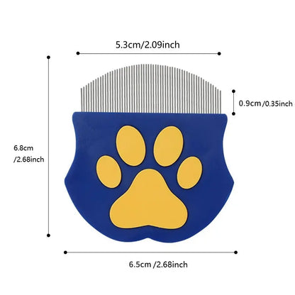 Professional Pet Grooming Comb for Dogs and Cats - Mini Face Brush for Shedding Control and Flea Removal, Essential Pet Care Tool