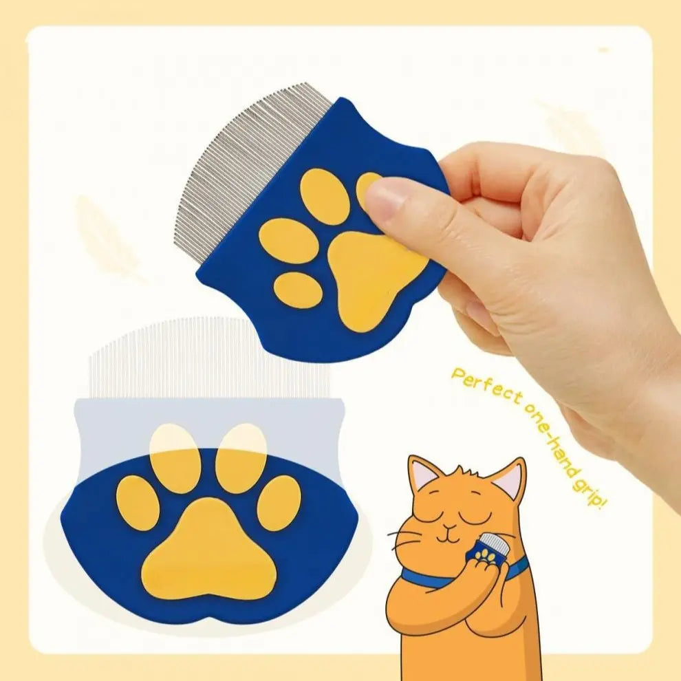 Professional Pet Grooming Comb for Dogs and Cats - Mini Face Brush for Shedding Control and Flea Removal, Essential Pet Care Tool