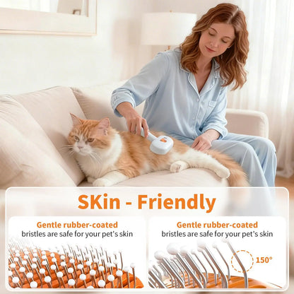 Furlyn Self-Cleaning Pet Hair Remover Brush with Spray Mist for Dogs and Cats – One-Click Deshedding Grooming Tool for Effective Shedding and Undercoat Removal